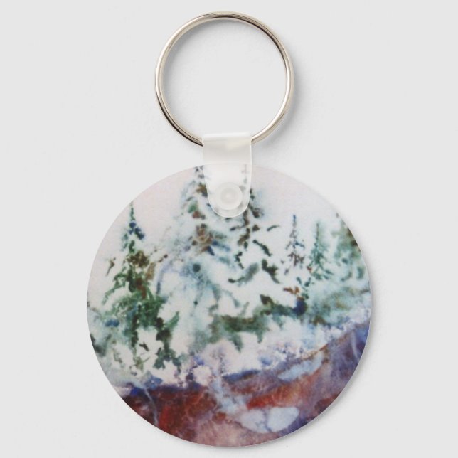 Porte-clés Porte - clé du paysage d'hiver (Recto)