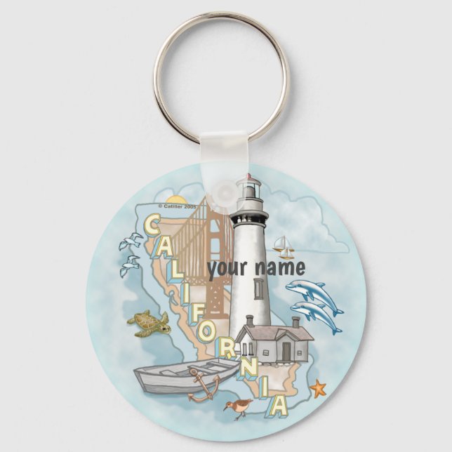 Porte-clés Porte - clé du phare de Californie (Recto)