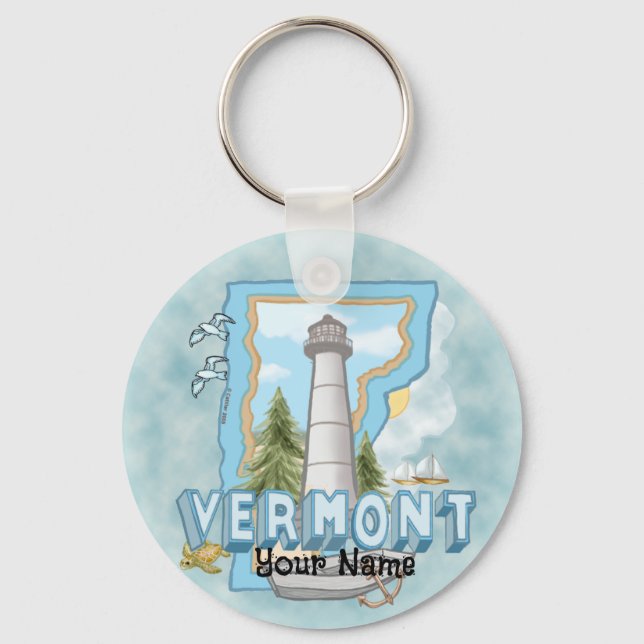 Porte-clés Porte - clé du phare du Vermont (Recto)