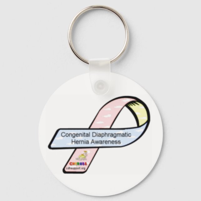 Porte-clés PORTE - CLÉ du ruban de sensibilisation CDH (Recto)
