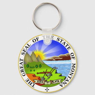 Porte-clés Porte - clé du sceau d'état du Montana