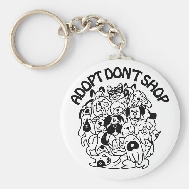 Porte-clés Porte - clé du Secourt d'adoption de chien (Devant)