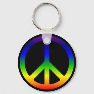 Porte-clés Porte - clé du symbole de paix arc-en-ciel