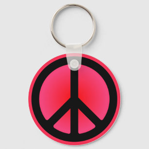 Porte-clés Porte - clé du symbole de paix rose