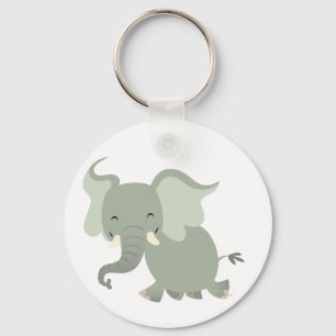Porte-clés Porte - clé Eléphant joyeux caricature