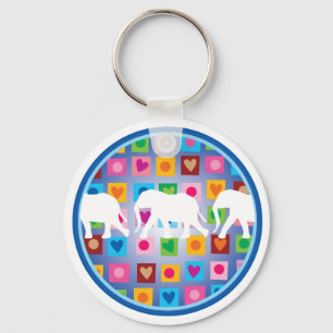 Porte-clés porte - clé "Eléphants"