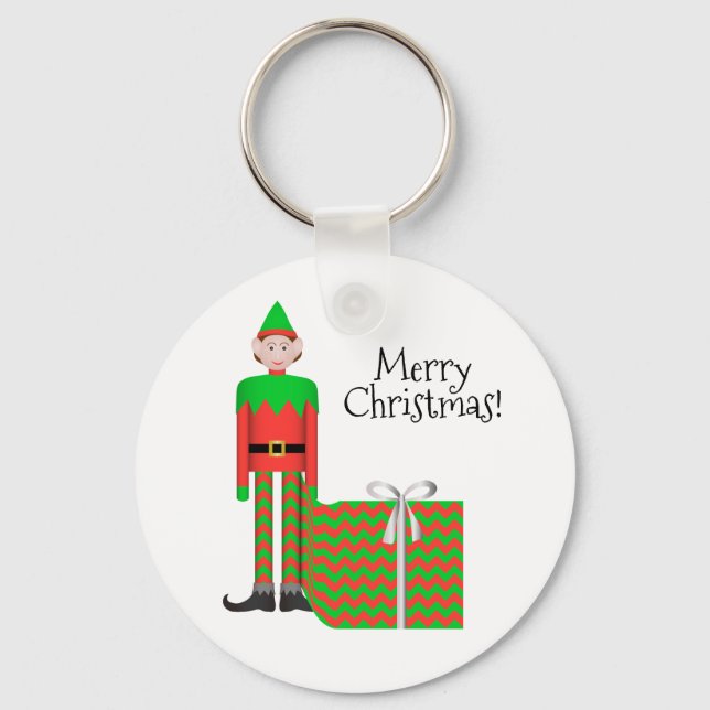 Porte-clés Porte - clé Elf Christmas - Forfait Cadeau Chevron (Recto)