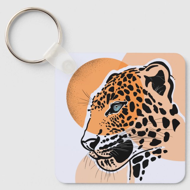 Porte-clés Porte - clé Empreinte de léopard - Accessoire anim (Recto)