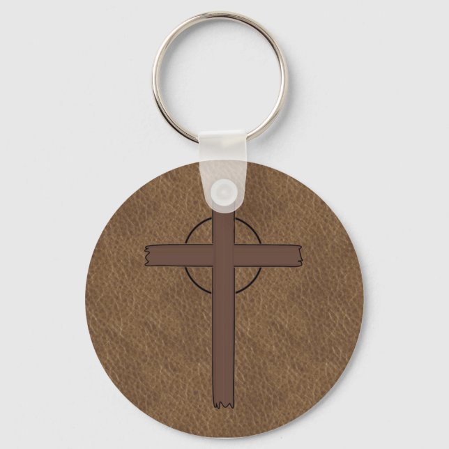 Porte-clés PORTE - CLÉ en cuir CROSS MARQUÉ (Recto)