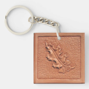 Porte-clés Porte - clé en cuir d'acrylique de feuille de