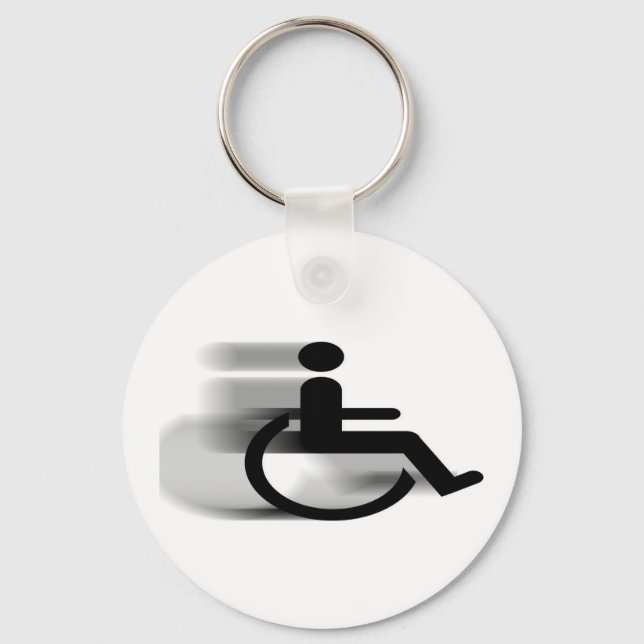 Porte-clés Porte - clé en fauteuil roulant (Recto)