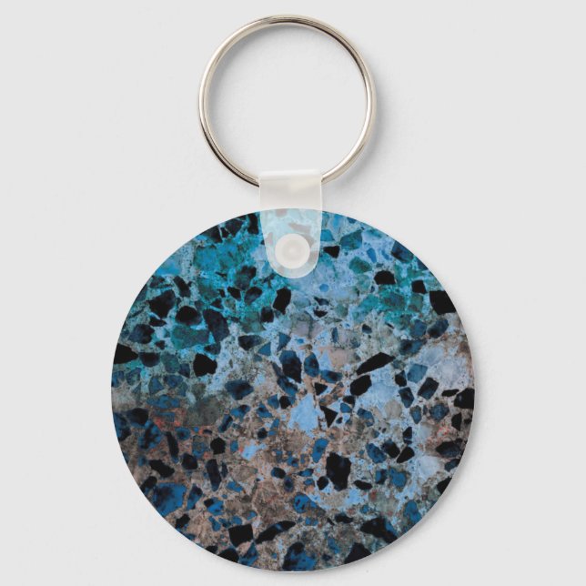 Porte-clés Porte - clé en granit bleu (Recto)