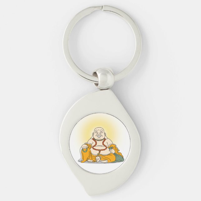 Porte-clés Porte - clé en métal Maitreya souriant (Devant)