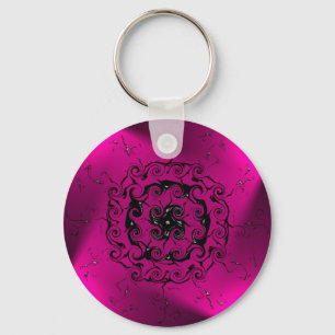 Porte-clés Porte - clé en spirale léger rose de motif