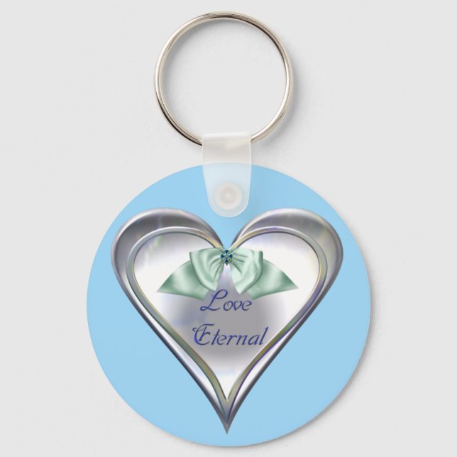 Porte-clés Porte - clé éternel d'amour bleu (Recto)
