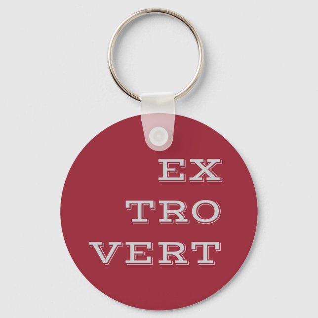 Porte-clés Porte - clé Extrovert gris (Recto)