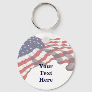 Porte-clés Porte - clé fait sur commande de drapeau américa