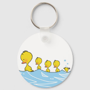 Porte-clés porte - clé familial de canard de natation