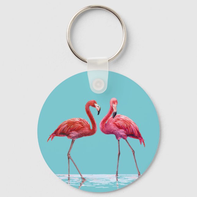 Porte-clés Porte - clé Flamant rose (Recto)