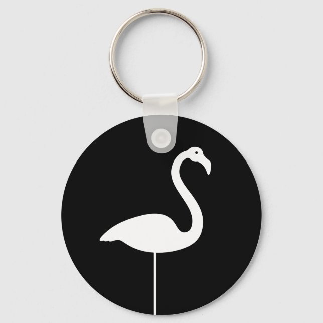 Porte-clés Porte - clé Flamant rose noir (Recto)