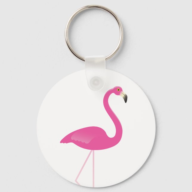 Porte-clés Porte - clé Flamant rose rose fille (Recto)