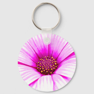 Porte-clés Porte - clé fleuri rose