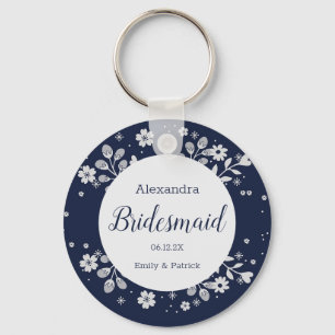 Porte-clés Porte - clé floral blanc