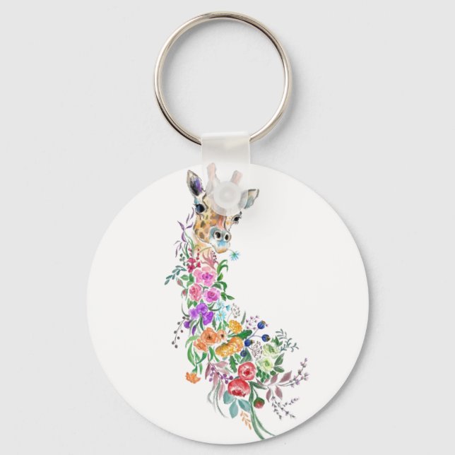 Porte-clés Porte - clé Floral Giraffe (Recto)