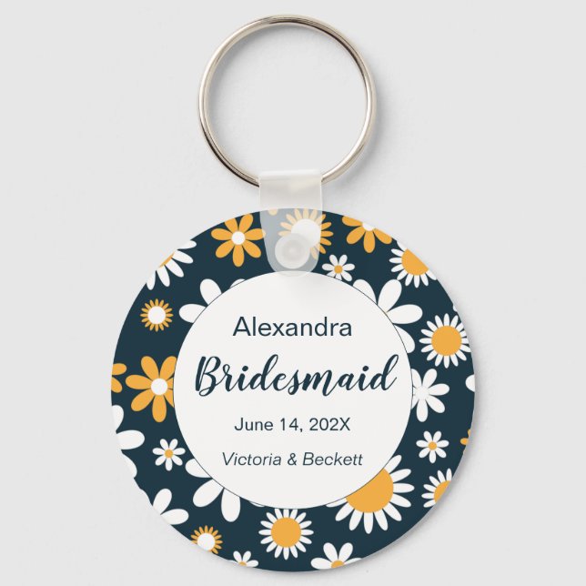 Porte-clés Porte - clé floral moderne (Recto)