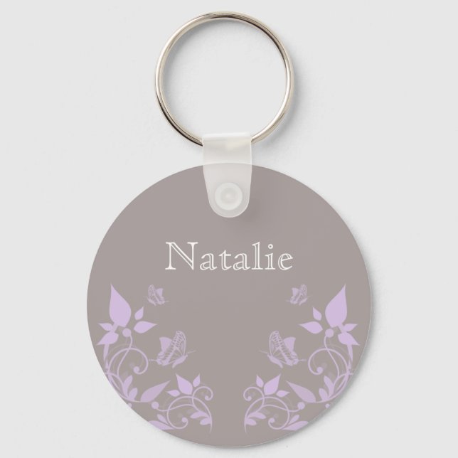 Porte-clés Porte - clé floral papillon Lilac (Recto)