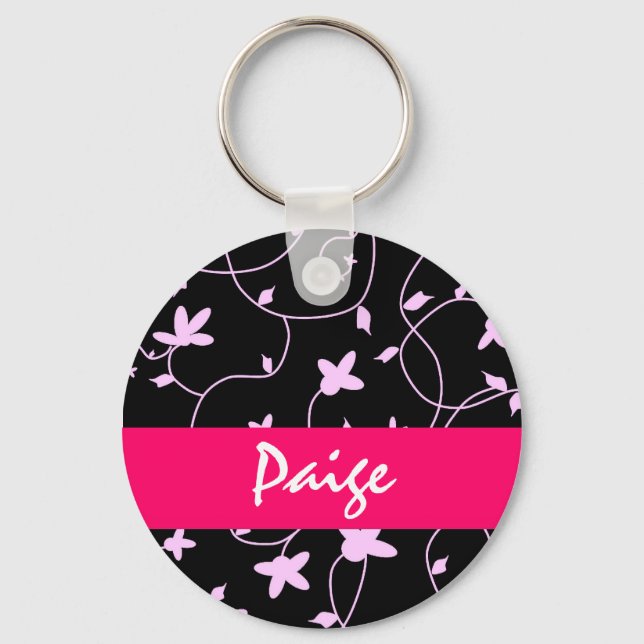 Porte-clés Porte - clé floral - Personnalisez-le ! (Recto)