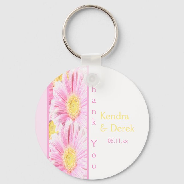Porte-clés Porte - clé floral rose et blanc (Recto)