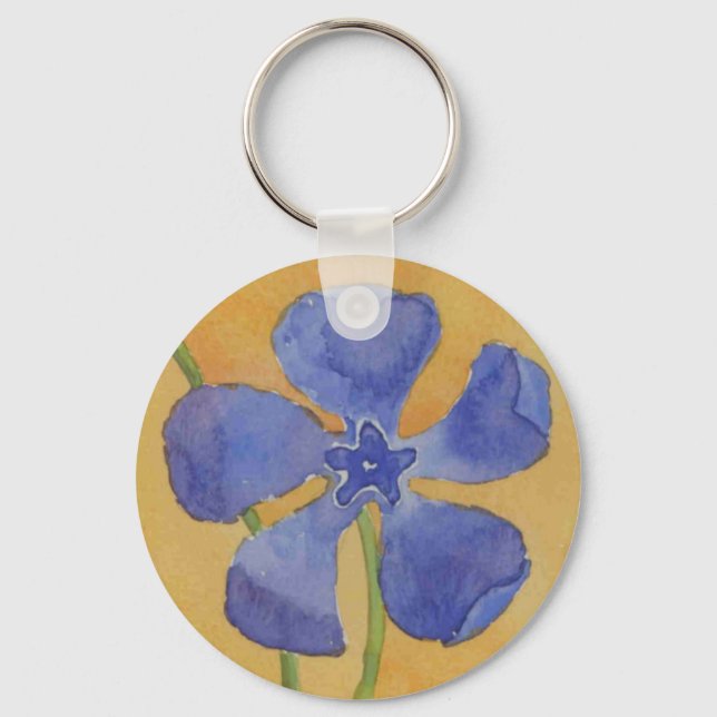 Porte-clés porte - clé floral "Simply Vinca" (Recto)