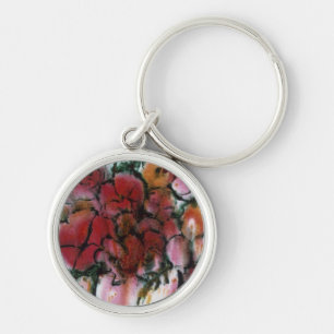 Porte-clés porte - clé floral "Vase rose"