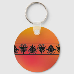 Porte-clés Porte - clé frontalier rouge et orange
