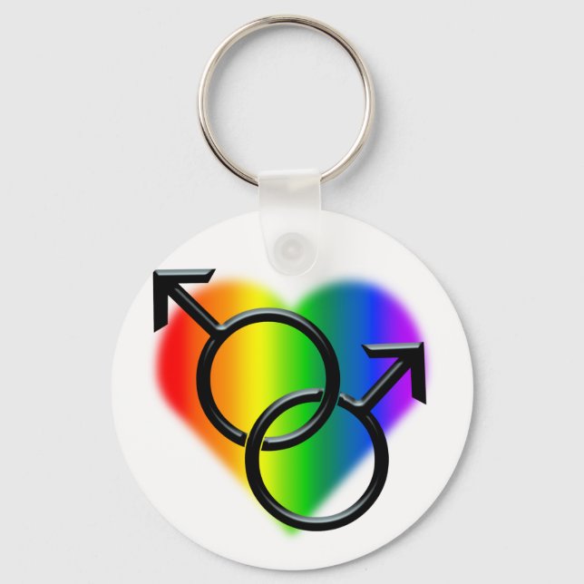 Porte-clés Porte - clé Gay pride homme Rainbow Love Cadeau (Recto)