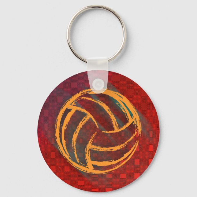Porte-clés Porte - clé géométrique volleyball (Recto)