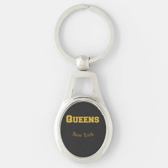 Porte-clés Porte - clé Gold de Queens New York (Devant)