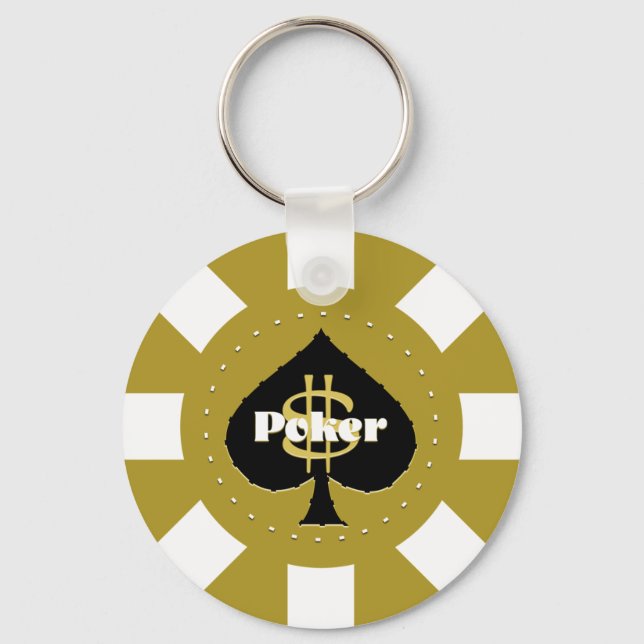 Porte-clés Porte - clé Gold Poker Chip (Recto)