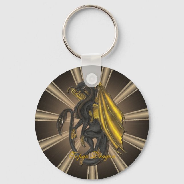 Porte-clés Porte - clé Gold Topaz Dragon (Recto)