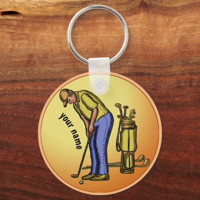 Porte-clés Porte - clé Golfer Grandpa (Recto)