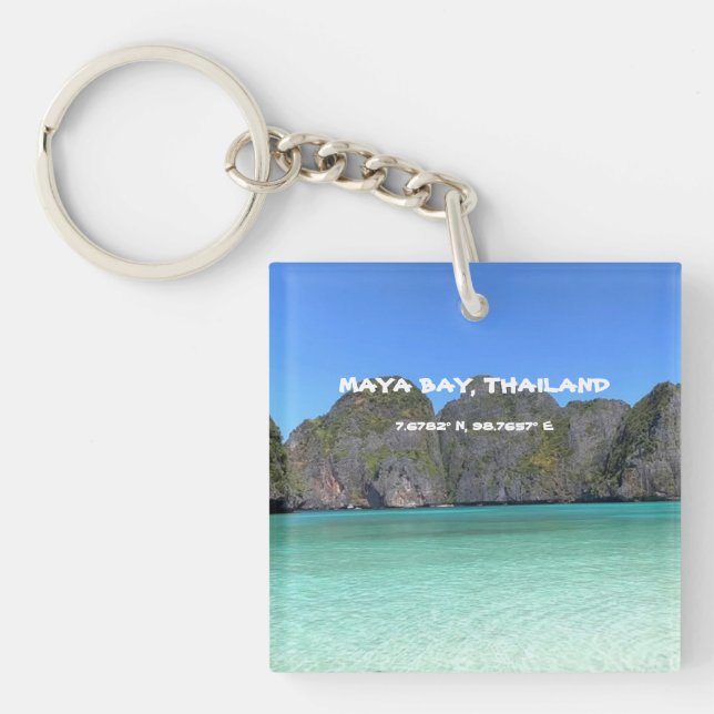 Porte-clés Porte - clé GPS de Maya Bay Thaïlande (Devant)