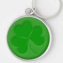 Porte - clé gravé de shamrock
