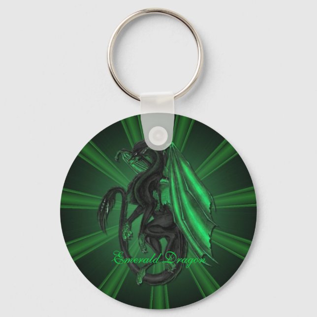 Porte-clés Porte - clé Green Emerald Dragon (Recto)