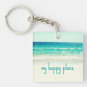 Porte-clés Porte - clé heureux de plage d'endroit
