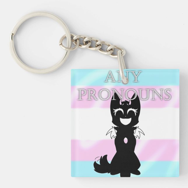 Porte-clés Porte - clé hybride (n'importe quel pronouns) (Devant)