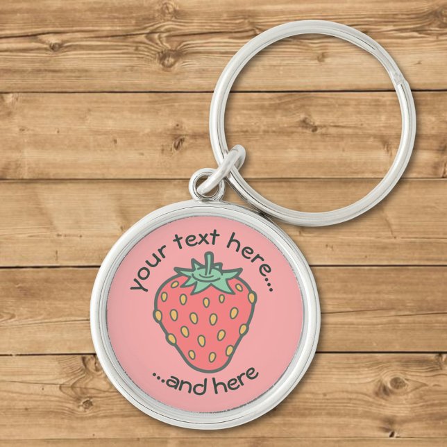 Porte-clés Porte - clé Icône fraise (Créateur téléchargé)