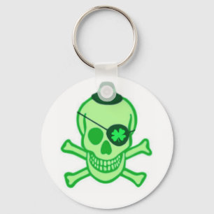 Porte-clés Porte - clé irlandais de crâne de pirate