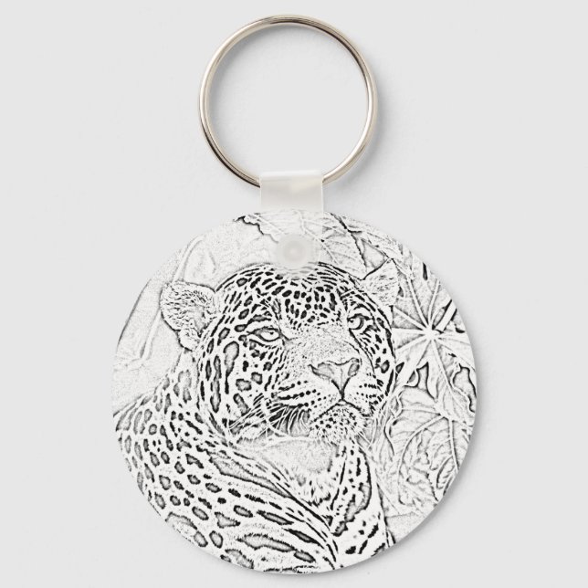 Porte-clés Porte - clé Jaguar (noir) (Recto)