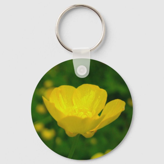 Porte-clés Porte - clé Jaune Fleur sauvage Cadeaux (Recto)